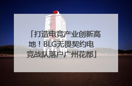 打造电竞产业创新高地！BLG无畏契约电竞战队落户广州花都