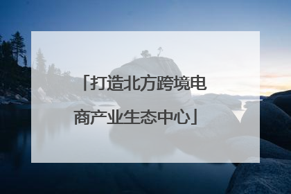 打造北方跨境电商产业生态中心