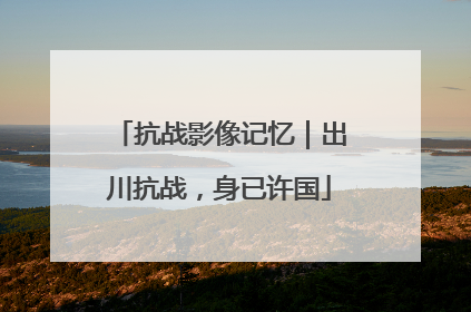 抗战影像记忆｜出川抗战，身已许国