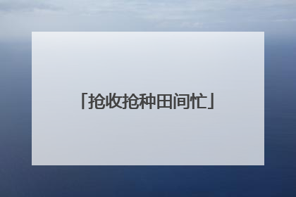 抢收抢种田间忙