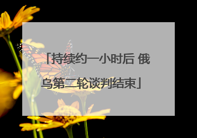 持续约一小时后 俄乌第二轮谈判结束
