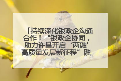 持续深化银政企沟通合作！“银政企协同，助力许昌开启‘两融’高质量发展新征程”融资对接会举行