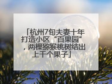 杭州7旬夫妻十年打造小区“百果园”，两棵猕猴桃树结出上千个果子