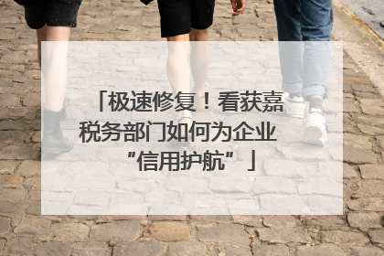 极速修复！看获嘉税务部门如何为企业“信用护航”