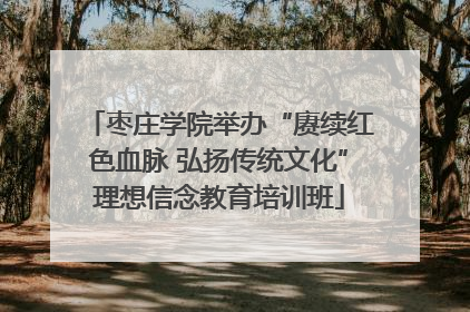 枣庄学院举办“赓续红色血脉 弘扬传统文化”理想信念教育培训班