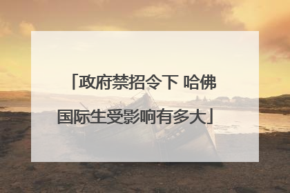 政府禁招令下 哈佛国际生受影响有多大