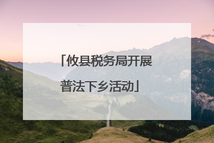攸县税务局开展普法下乡活动