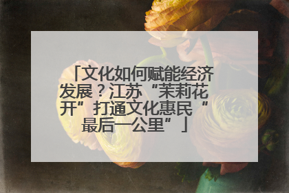 文化如何赋能经济发展？江苏“茉莉花开”打通文化惠民“最后一公里”