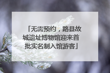 无需预约，路县故城遗址博物馆迎来首批实名制入馆游客