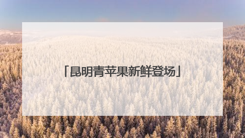 昆明青苹果新鲜登场