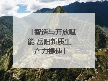 智造与开放赋能 岳阳新质生产力提速