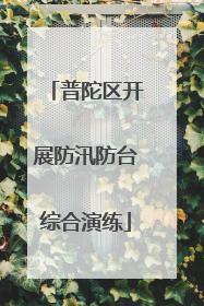 普陀区开展防汛防台综合演练