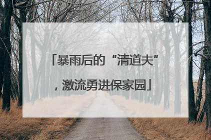 暴雨后的“清道夫”，激流勇进保家园