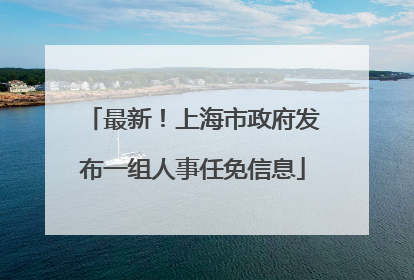 最新！上海市政府发布一组人事任免信息
