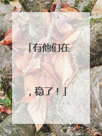有他们在，稳了！