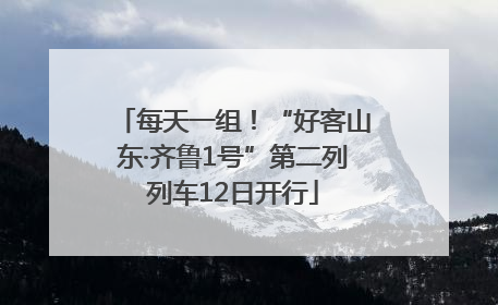 每天一组！“好客山东·齐鲁1号”第二列列车12日开行