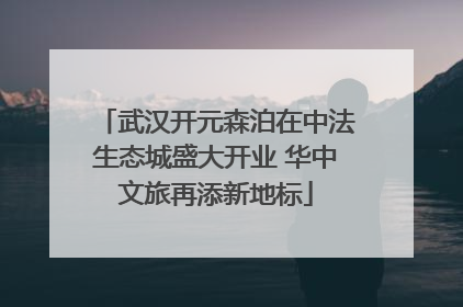 武汉开元森泊在中法生态城盛大开业 华中文旅再添新地标