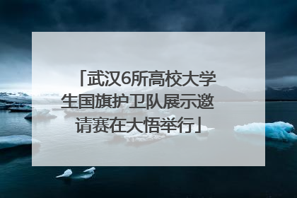 武汉6所高校大学生国旗护卫队展示邀请赛在大悟举行