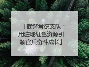 武警常德支队：用驻地红色资源引领官兵奋斗成长