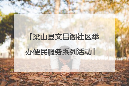 梁山县文昌阁社区举办便民服务系列活动