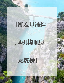 潮宏基涨停，4机构现身龙虎榜