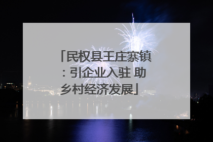 民权县王庄寨镇：引企业入驻 助乡村经济发展