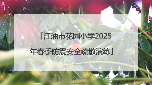 江油市花园小学2025年春季防震安全疏散演练