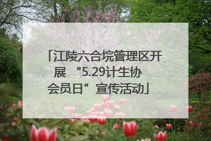 江陵六合垸管理区开展 “5.29计生协会员日”宣传活动