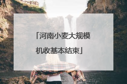 河南小麦大规模机收基本结束