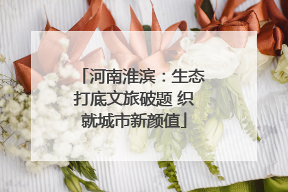 河南淮滨：生态打底文旅破题 织就城市新颜值