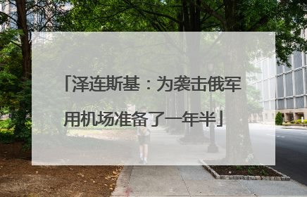 泽连斯基：为袭击俄军用机场准备了一年半