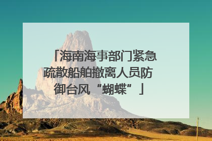 海南海事部门紧急疏散船舶撤离人员防御台风“蝴蝶”