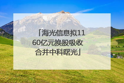 海光信息拟1160亿元换股吸收合并中科曙光