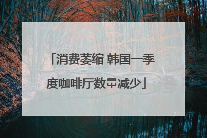 消费萎缩 韩国一季度咖啡厅数量减少