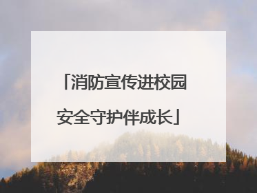 消防宣传进校园 安全守护伴成长