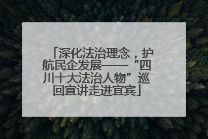 深化法治理念，护航民企发展——“四川十大法治人物”巡回宣讲走进宜宾