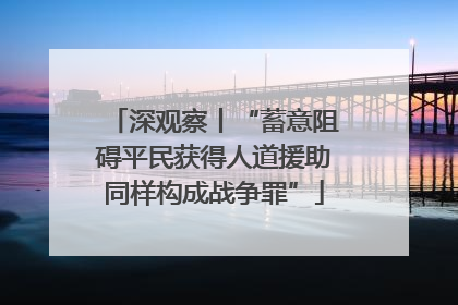 深观察丨“蓄意阻碍平民获得人道援助同样构成战争罪”