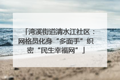 湾溪街道清水江社区：网格员化身“多面手”织密“民生幸福网”