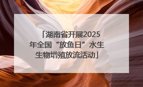湖南省开展2025年全国“放鱼日”水生生物增殖放流活动