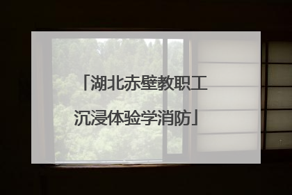 湖北赤壁教职工沉浸体验学消防