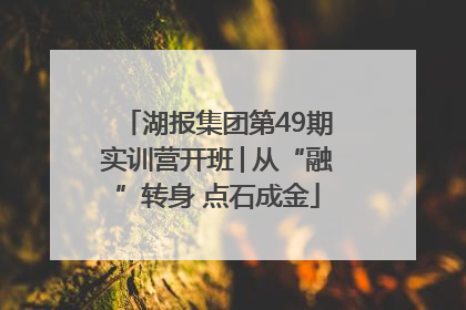 湖报集团第49期实训营开班│从“融”转身 点石成金