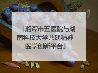 湘潭市五医院与湖南科技大学共建精神医学创新平台