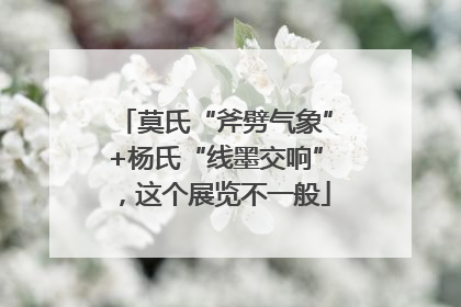 莫氏“斧劈气象”+杨氏“线墨交响”，这个展览不一般
