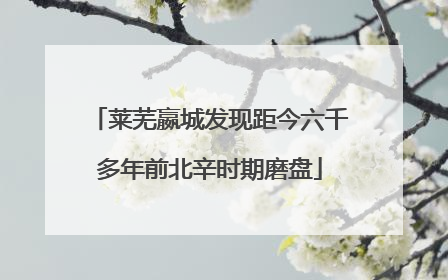 莱芜嬴城发现距今六千多年前北辛时期磨盘