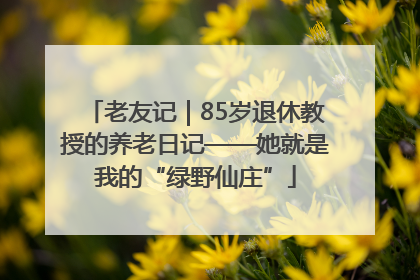 老友记｜85岁退休教授的养老日记——她就是我的“绿野仙庄”