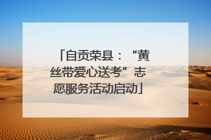 自贡荣县：“黄丝带爱心送考”志愿服务活动启动