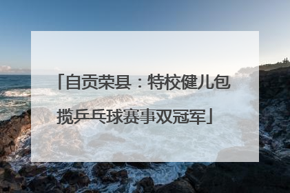 自贡荣县：特校健儿包揽乒乓球赛事双冠军