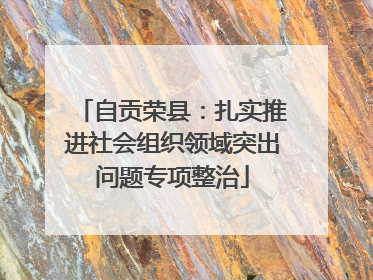 自贡荣县：扎实推进社会组织领域突出问题专项整治