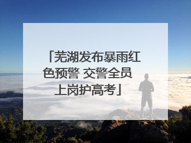 芜湖发布暴雨红色预警 交警全员上岗护高考