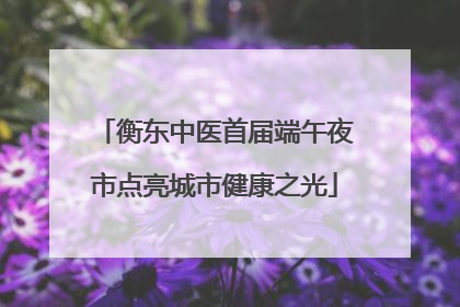 衡东中医首届端午夜市点亮城市健康之光